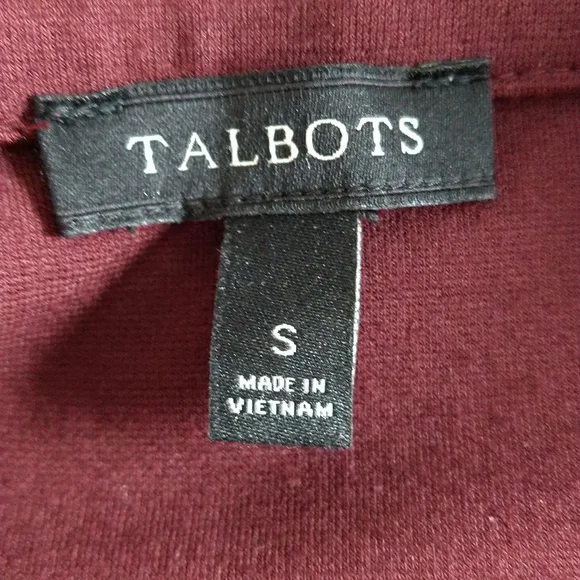 Talbot's maroon top Sz S - Picture 5 of 6